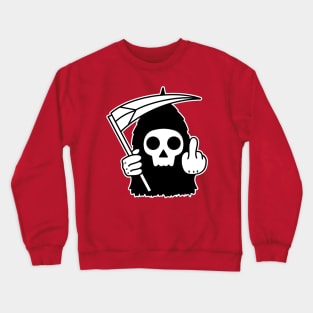 Cute Grim Reaper With Middle Finger Crewneck Sweatshirt